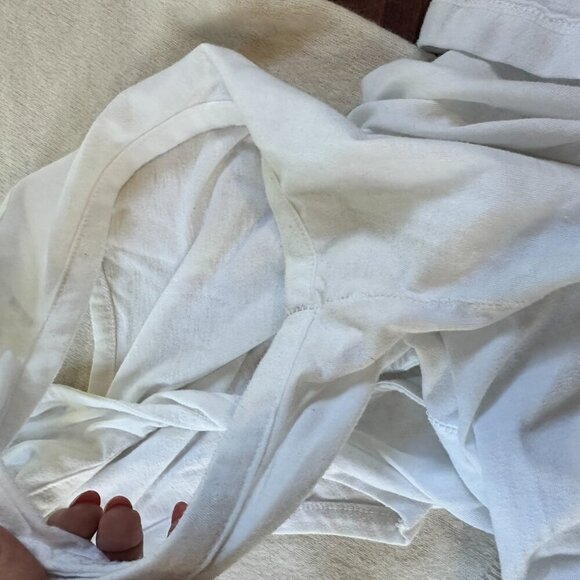 ANTHROPOLOGIE Twist Back White Tank Top Athletic Size Medium - Picture 3 of 9